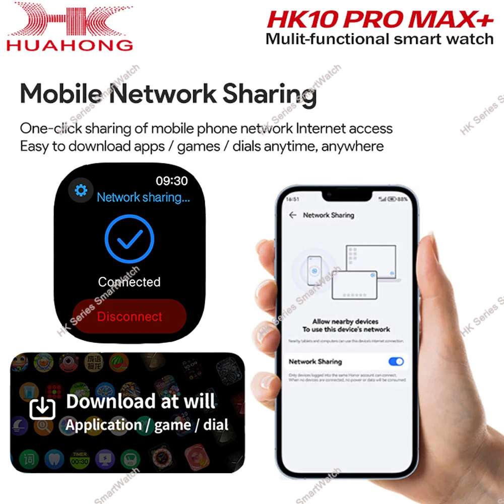 HK10 Pro Max Plus Gen2 2025 SmartWatch AI �κ� Series10 ���� ���� AMOLED ��Ʈ��ũ 4GB ROM ������ �ɹڼ� �ð� �ȵ���̵� IOS
