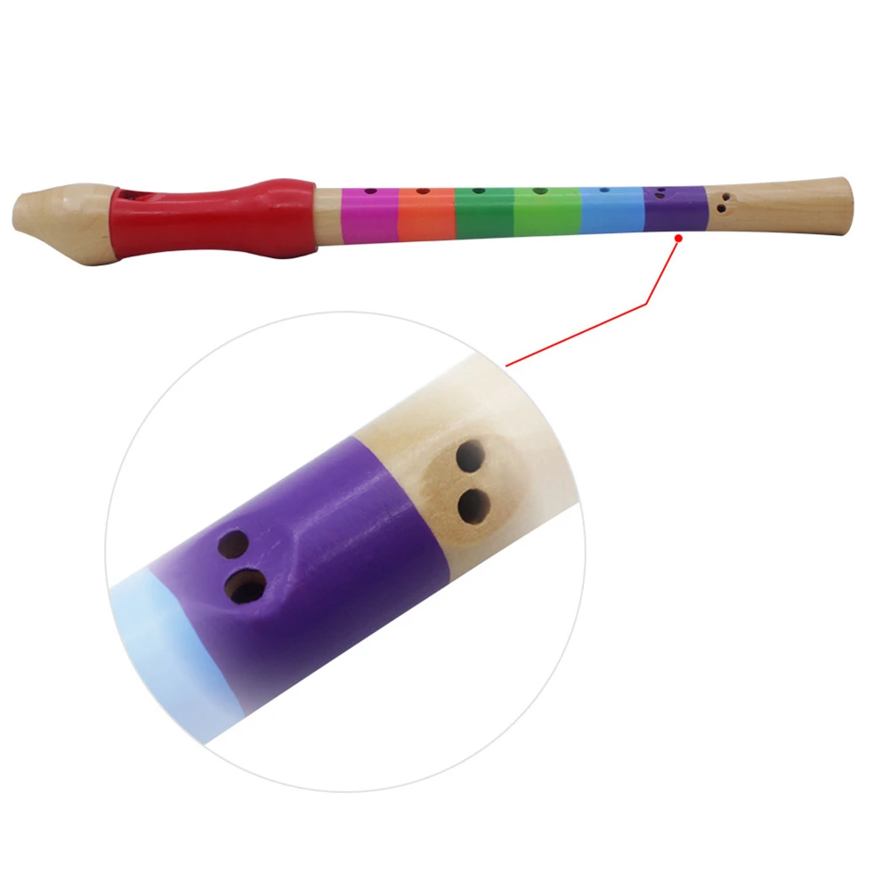 

8 Hole Wooden Flute Clarinet Trumpet Educational Kids Woodwind Musical Instrument Toys Early Education Develop Type