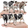 Simulated Farm Poultry, Livestock, Cow Model, Simmental Cattle, Black and White Cow Decoration, Ranch Animals 4