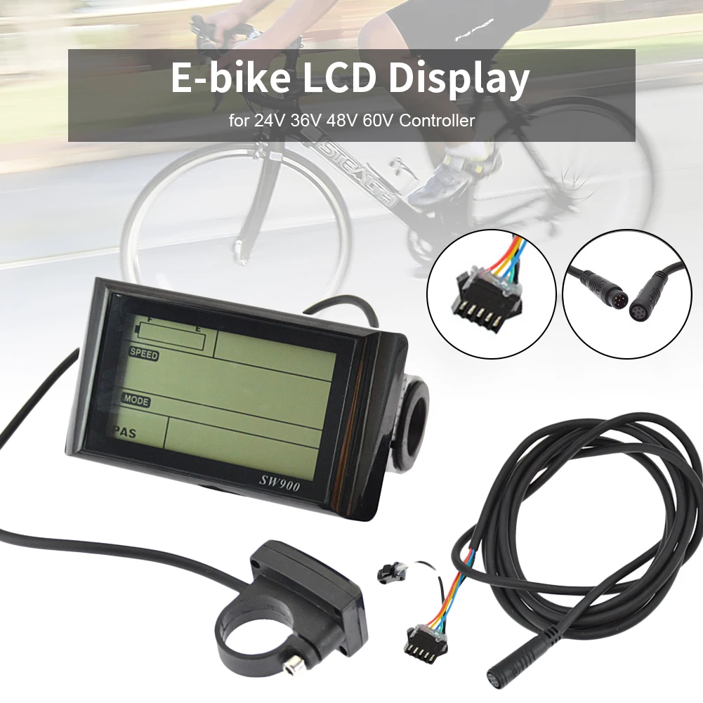 E bike LCD Display Panel with Speed Time Battery Electric Bicycle