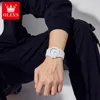 OLEVS Luxury Man Wristwatch Waterproof Date Luminous Watch for Men White Resin Men's Quartz Watches reloj hombre 3