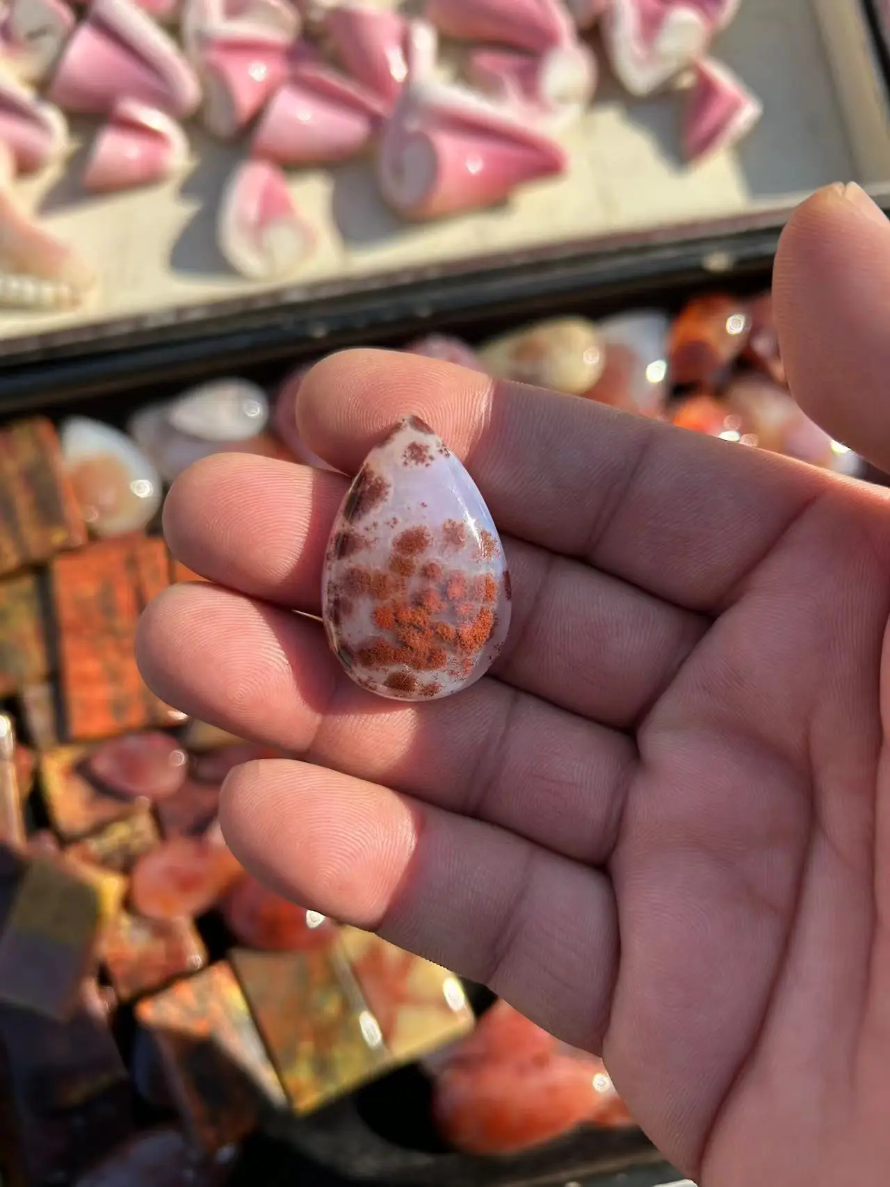 Natural Vermilion Crystal Pendant Water Drop Shape Men's And Women's Anti-Evil Decorative Play Collection Exquisite Shape