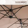 13 ft Outdoor Patio Umbrella, Large Rectangular Double Sided Market Table Twin Umbrellas with Crank Handle for Deck Po 3