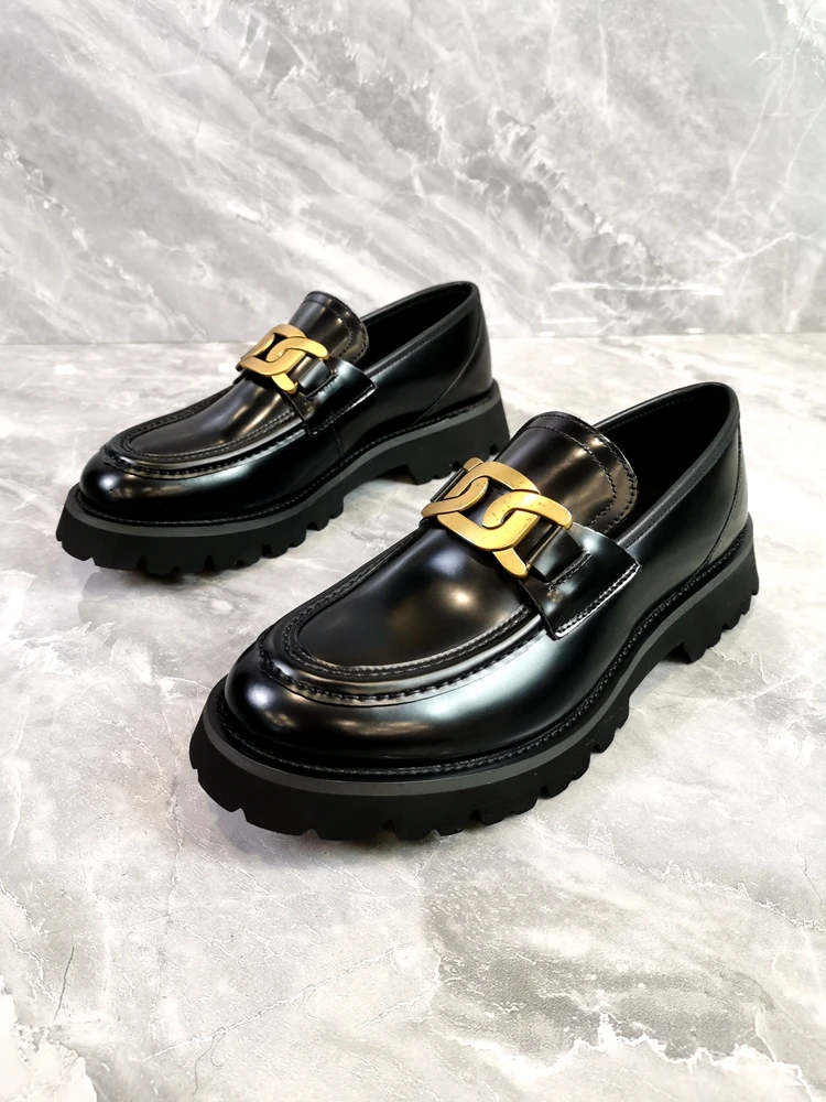 2023 New Men Tide Brand Casual Leather Shoes Business Leather Increased