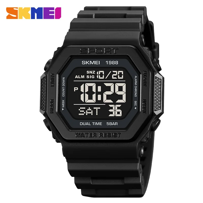 SKMEI 1988 Digital Watch for Men Waterproof Back Light Mens Sports