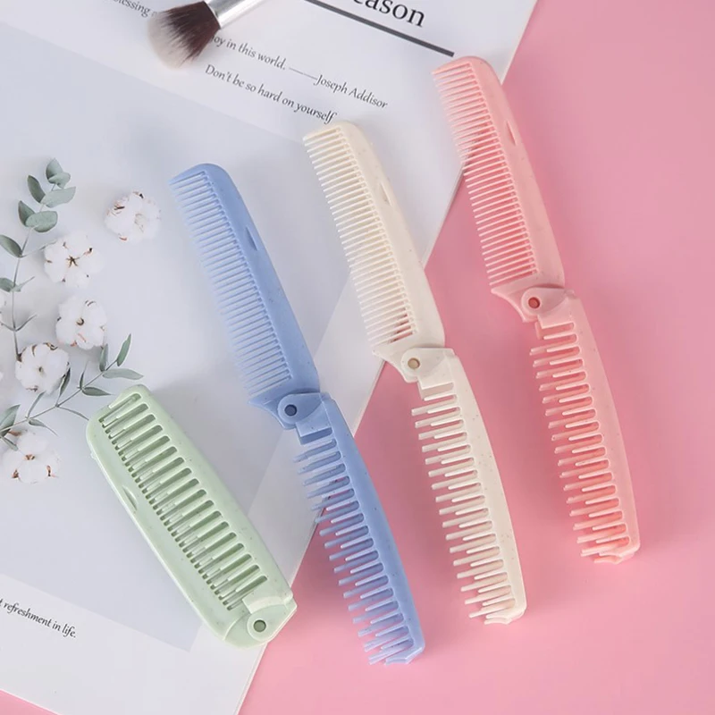 Portable Travel Hair Comb Brush Foldable Massage Anti Static Hairdressing Styling Tools 1Pc