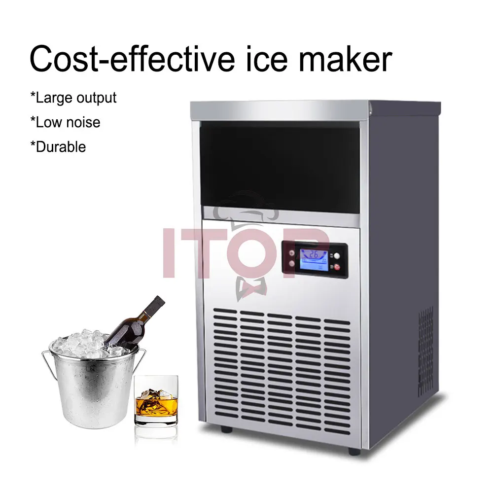 Best-Selling Commercial Ice Maker Making Equipment Industrial Ice Maker 45Kg Cube Machine In Stock For Sale Ce Certificate