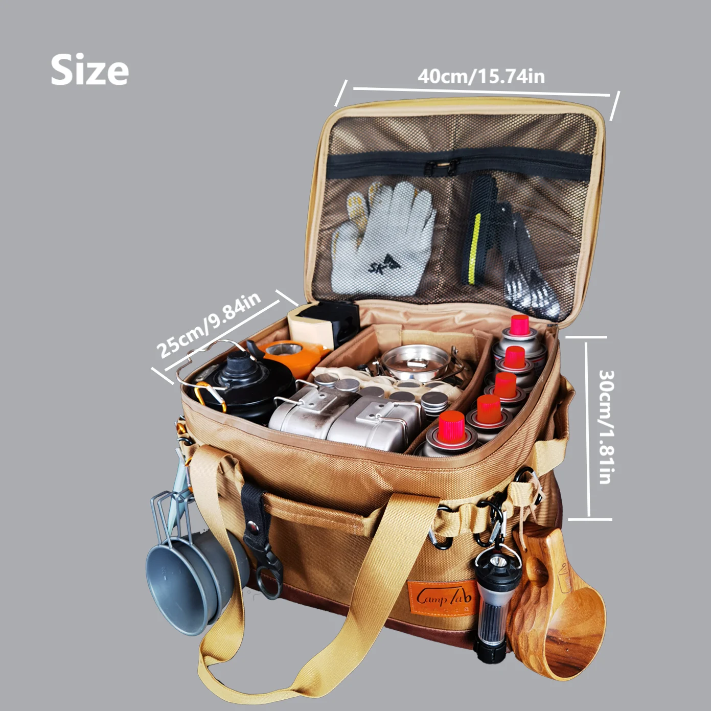 30L Large capacity multi-function bag camping cookware storage bag camping organizers and storage suitable for hiking utensils p