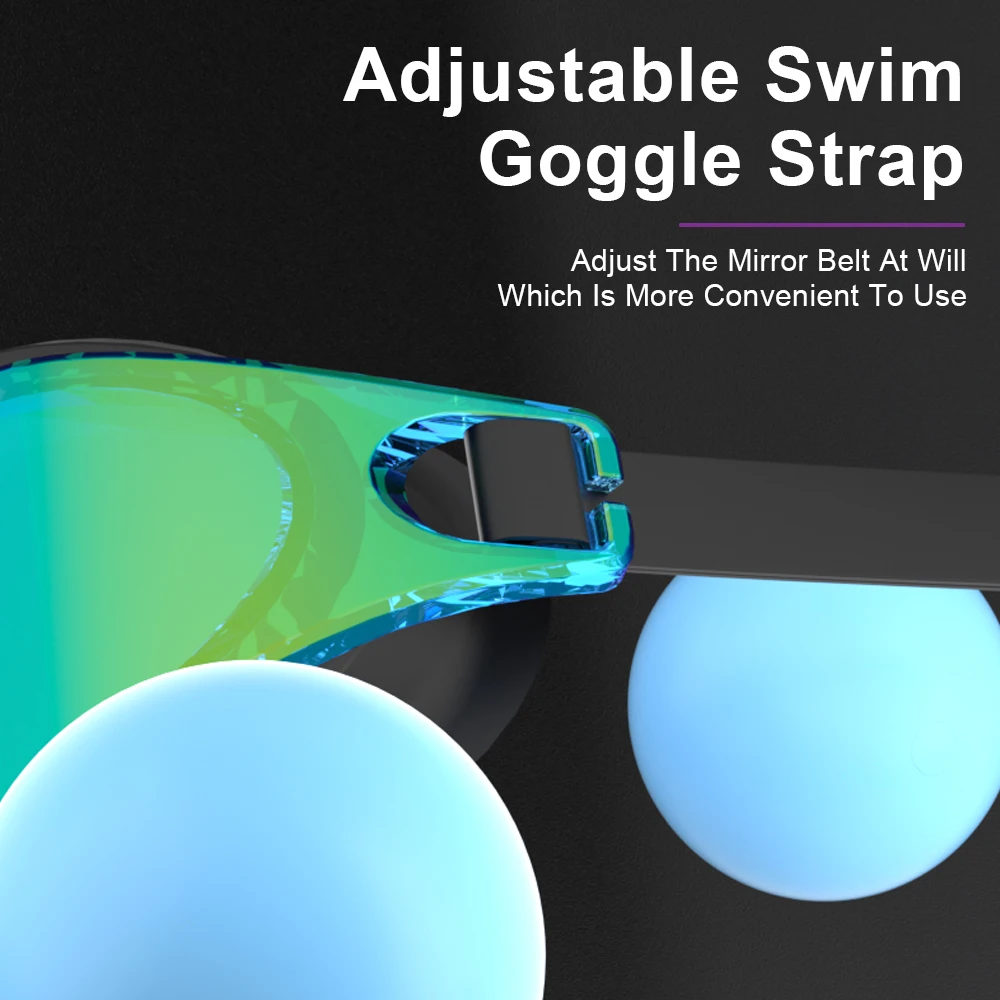 JSJM New Swimming Goggles HD Anti-Fog Professional Swimming Glasses Silicone Anti-UV Adjustable Swimming Goggles Unisex Adults 5
