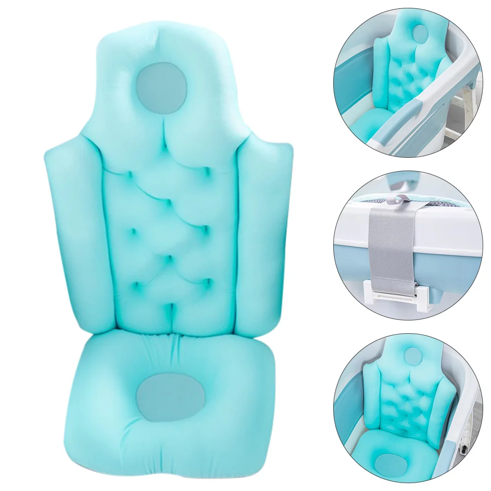 Bathtub Cushion Portable Baby Bathtub Sponge Bath Cushion Baby Bouncy Seat Suspension Pad Spa Tub Back Support