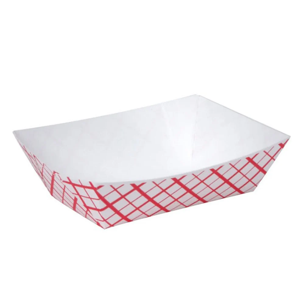 Eco-Friendly Disposable Cardboard Food Trays Greaseproof Paper Serving Boats for Hot Do... - SKU DCFT2123 - UGI Packaging