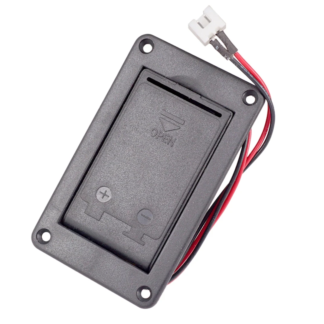 

9V Mount Guitar Active Pickup Battery Cover Hold Box Battery Storage Case for Electric Guitar Bass Accessory