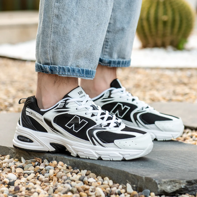 Description Picture 4 of itemWomen Mesh Flat Shoes Autumn New Fashion Tennis Women Fashion Thick Soled Lace Up Casual Breathable White and Black Sneakers