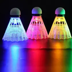 Vibrant LED Glowing Badminton Shuttlecocks for Exciting Outdoor Play (Colorful light)