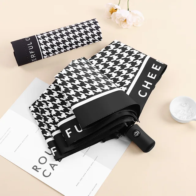 8K Teljesen Automatikus Esernyő Szélálló Kawaii Fényvédő Uv-Ellenes Napsósok 3 Összecsukható Eső Luxus Napernyő Utazáshoz - Image 4