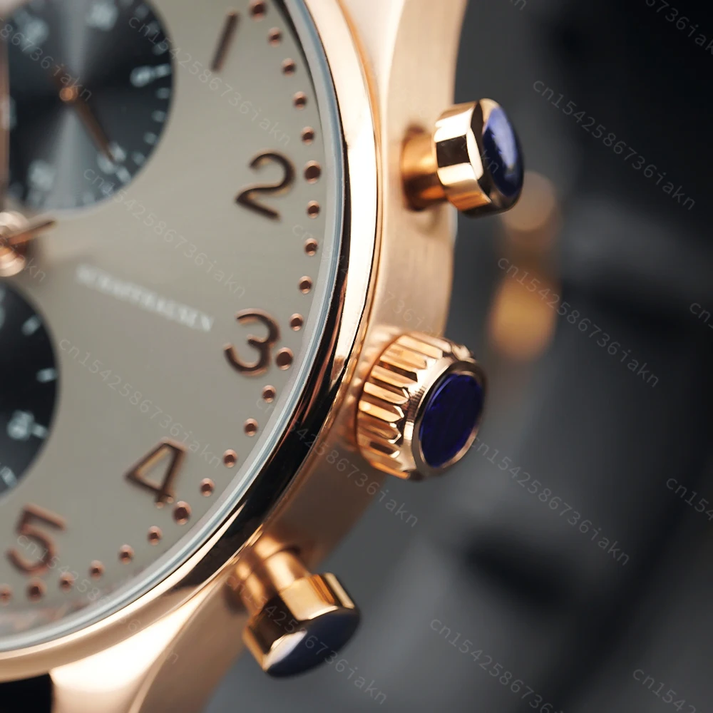 2022 Fashion New Men's Automatic Watch 44mm Sapphire Crystal Glass Stainless Steel Leather Strap Sports Leisure Waterproof