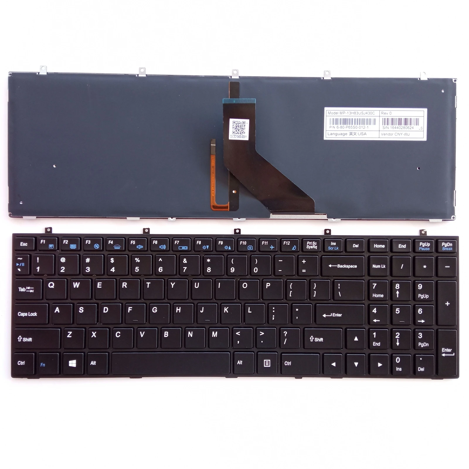 Клавиатура для ноутбука Clevo W370 K590S K650S K650C K790S K660E K760E K750D K710C