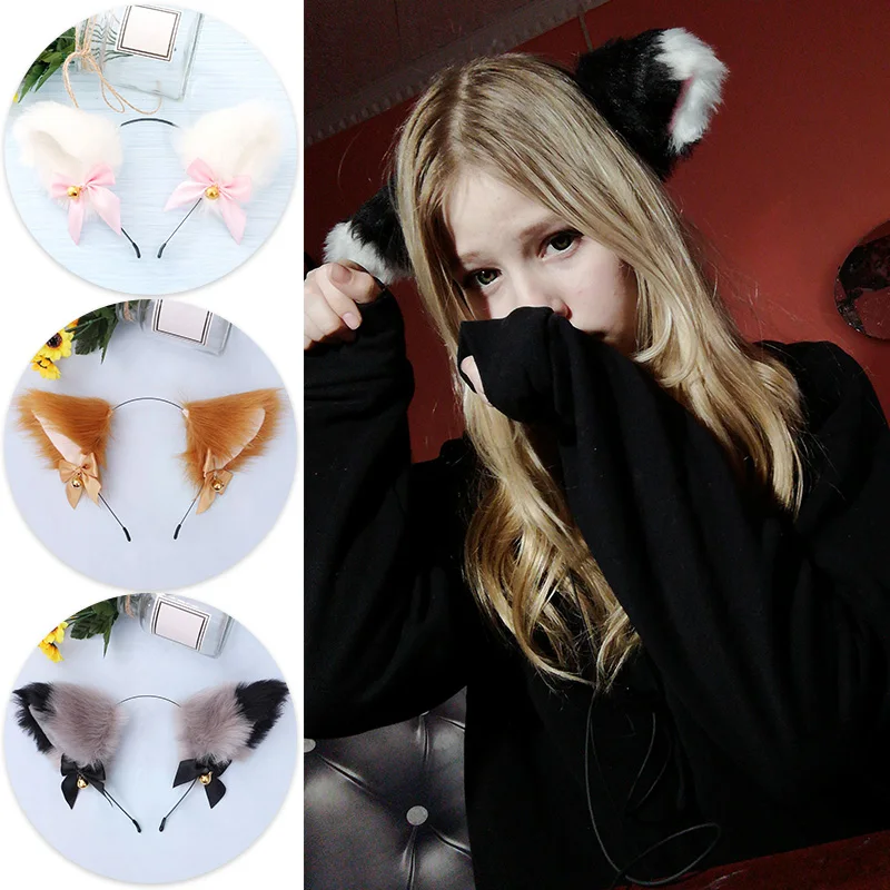 Diadema De Orejas De Gato Para Halloween – Accesorio De Disfraz De Animal, Elástica Ajustable Para Mujer Y Niña, Ideal Para Cosplay Y Fiestas