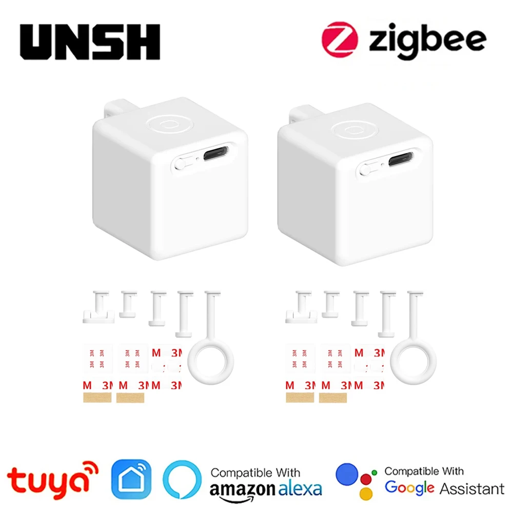 Smart Fingerbot Tuya Zigbee 3.0 Touch 5V Type-C Rechargeable Robot Button Pusher Arm Switch Support Alexa Google Home Alice