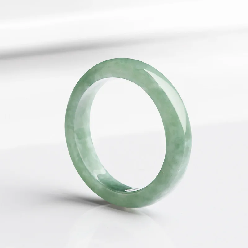 Jade Ring Inner Diameter 14mm-22mm Natural Burma Jadeite A-grade Bean Seed For Women