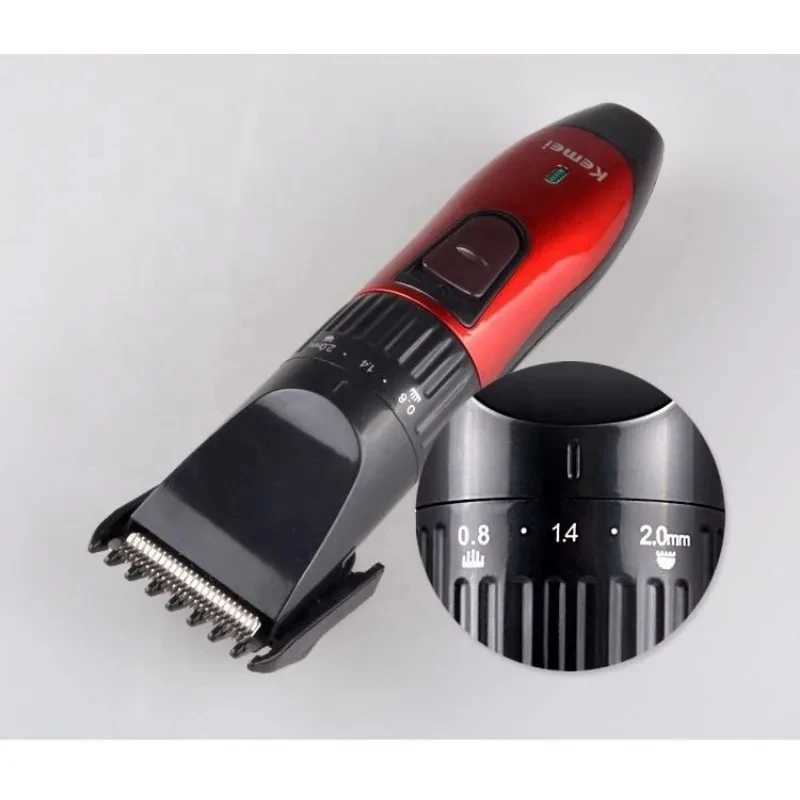 Kemei KM-730 충전식 전기 머리 깎기 배터리 가정용 헤어 트리머 무선 남성 면도기