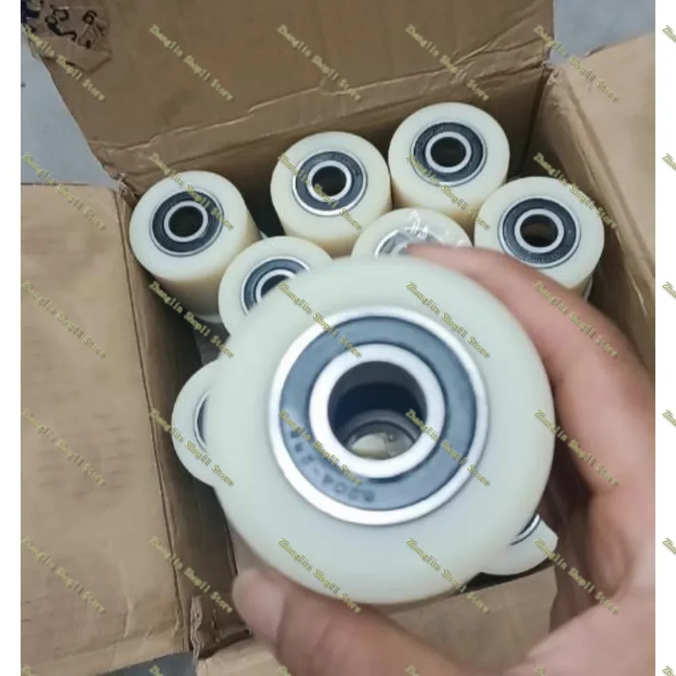 Replacement Caster Wheels,Fork Wheel Bearing Hydraulic Lifting and Handling Wheels Polyurethane Nylon Wheel