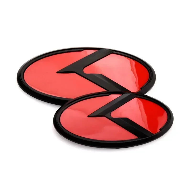 1개 x 3D ABS K 로고 자동차 앞 후드 뒷 트렁크 로고 엠블럼 배지 스티커 (기아 스포티지, 쏘렌토, 옵티마, 포르테, 리오, 스팅어, K5 용)