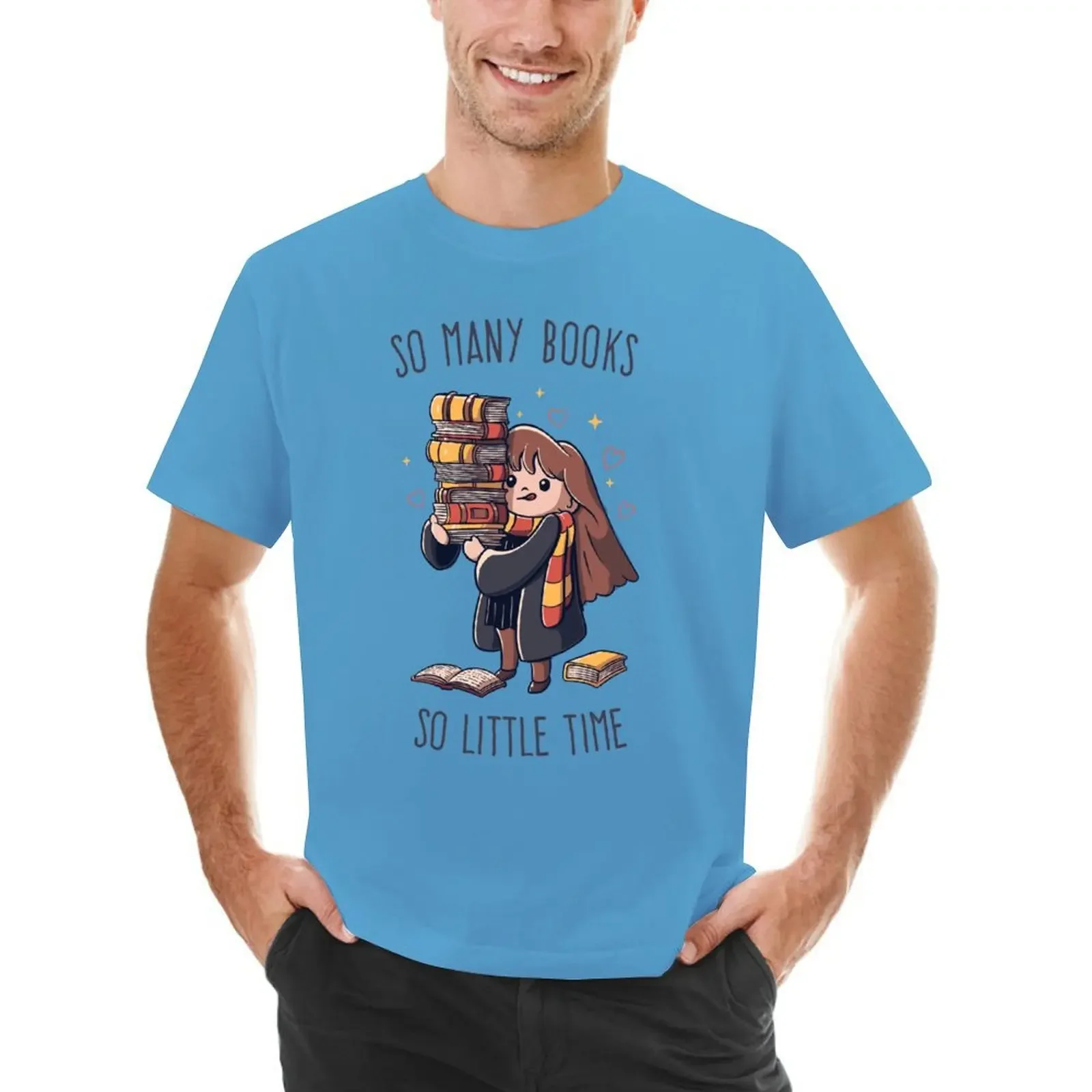 

So many Books So little Time Funny Cute Gift T-shirt quick drying for a boy Short sleeve tee clothes for men
