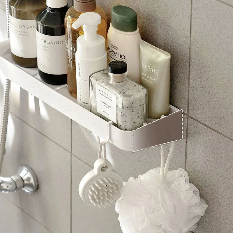 Self-adhesive Bathroom Body Wash Shampoo Storage Racks Toilet Cosmetics Shelf Storage Organization Shelves Support Holder storage rack shower shelf bathroom storage shelf storage shelf shampoo rack