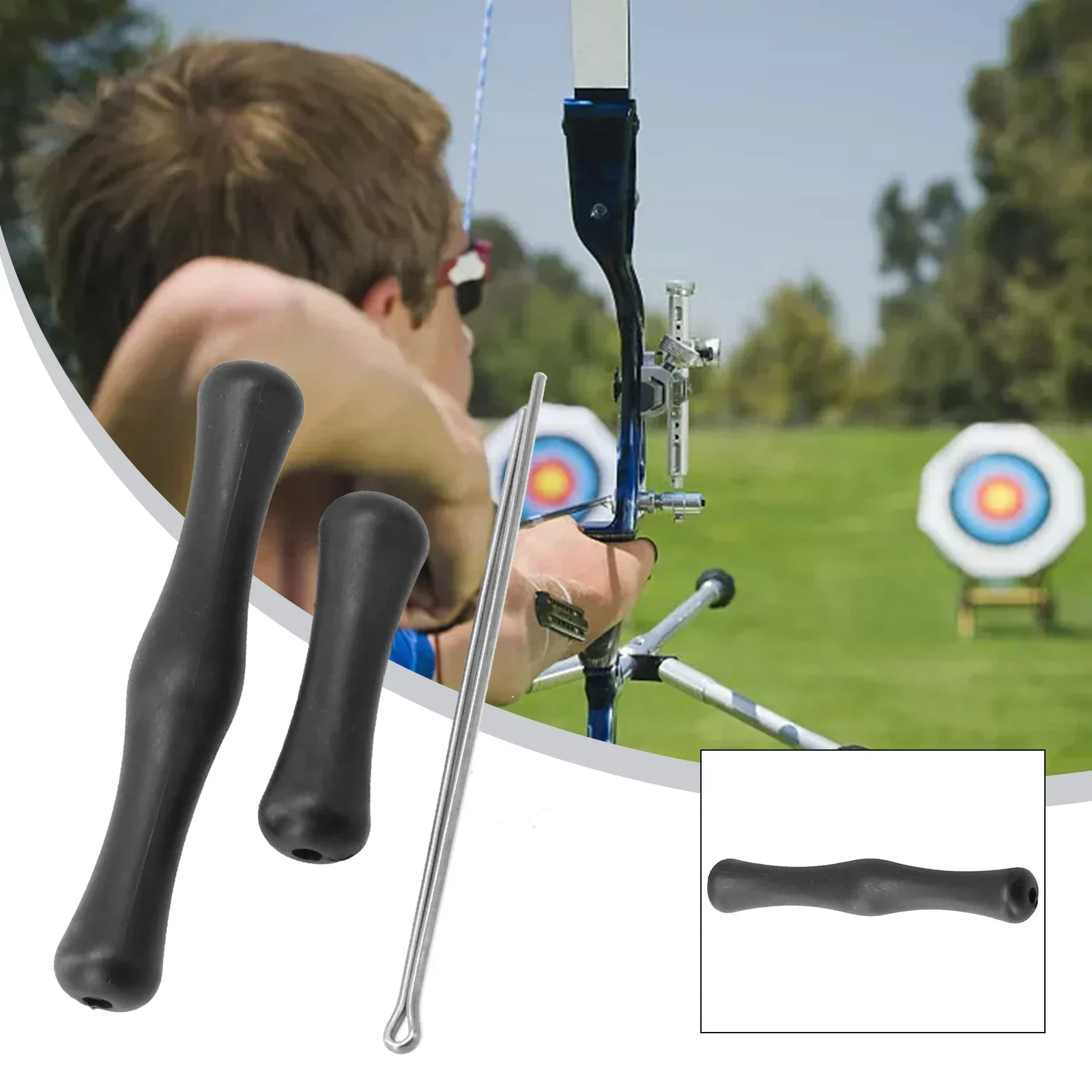 For Recurve Bows Silicone Finger Bow String Guard Savers 1*Thimble 2 Holders With Needles 2*Bowstring Finger Guard New