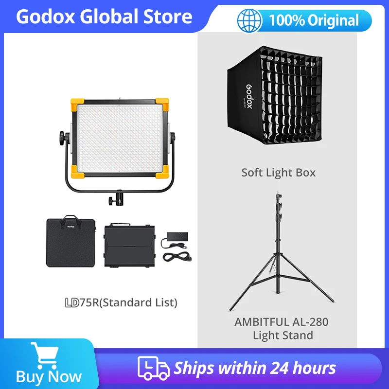 Godox RGB Panel Light LD75R LD150R LD150RS LED News Live Video Light APP and DMX Control