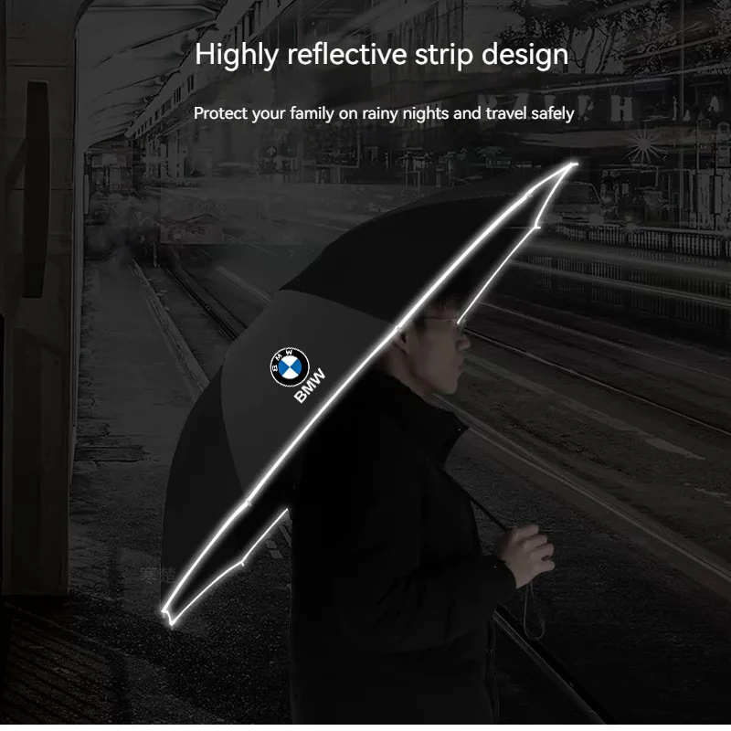 BMW M X1 X3 X5 X6 X7 M3 M4 M5 F15 F25 F30 E36 E39 E46 E87 E90 Car Automatic Folding Sun Protection Umbrella Sunshade Accessories