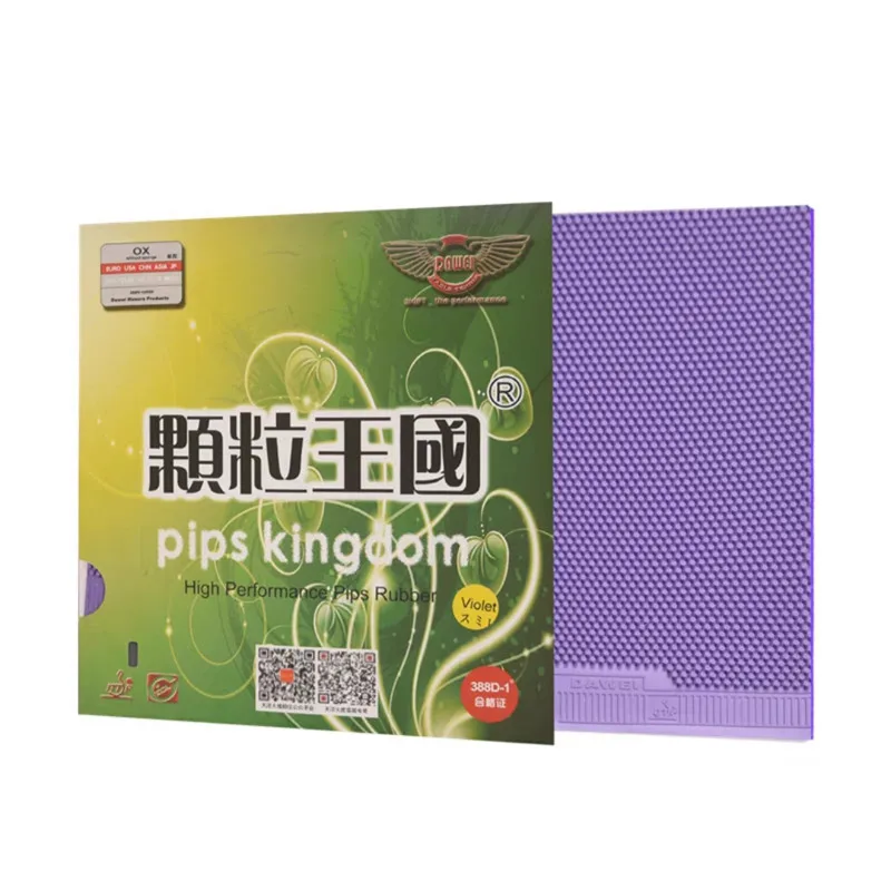 Dawei Pimples Kingdom 388D-1 Colored Table Tennis Rubber Long Pips Out Green Pink Purple ITTF Approved Rubber OX Colorful