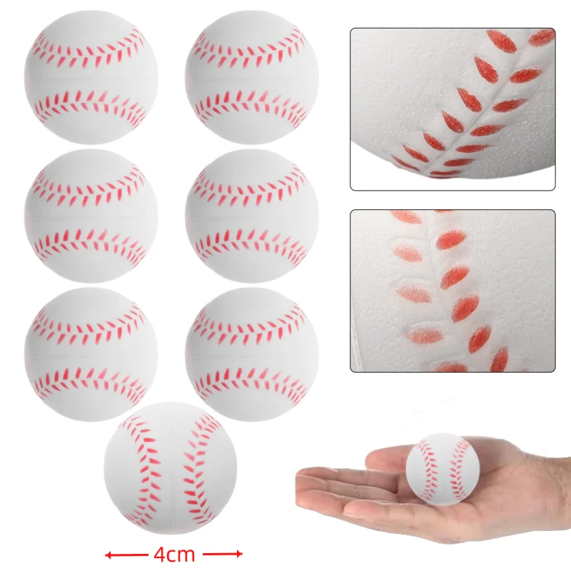 12 Balles De Baseball Mousse Souples 2,5 Pouces - Jaune - Entraînement Enfant