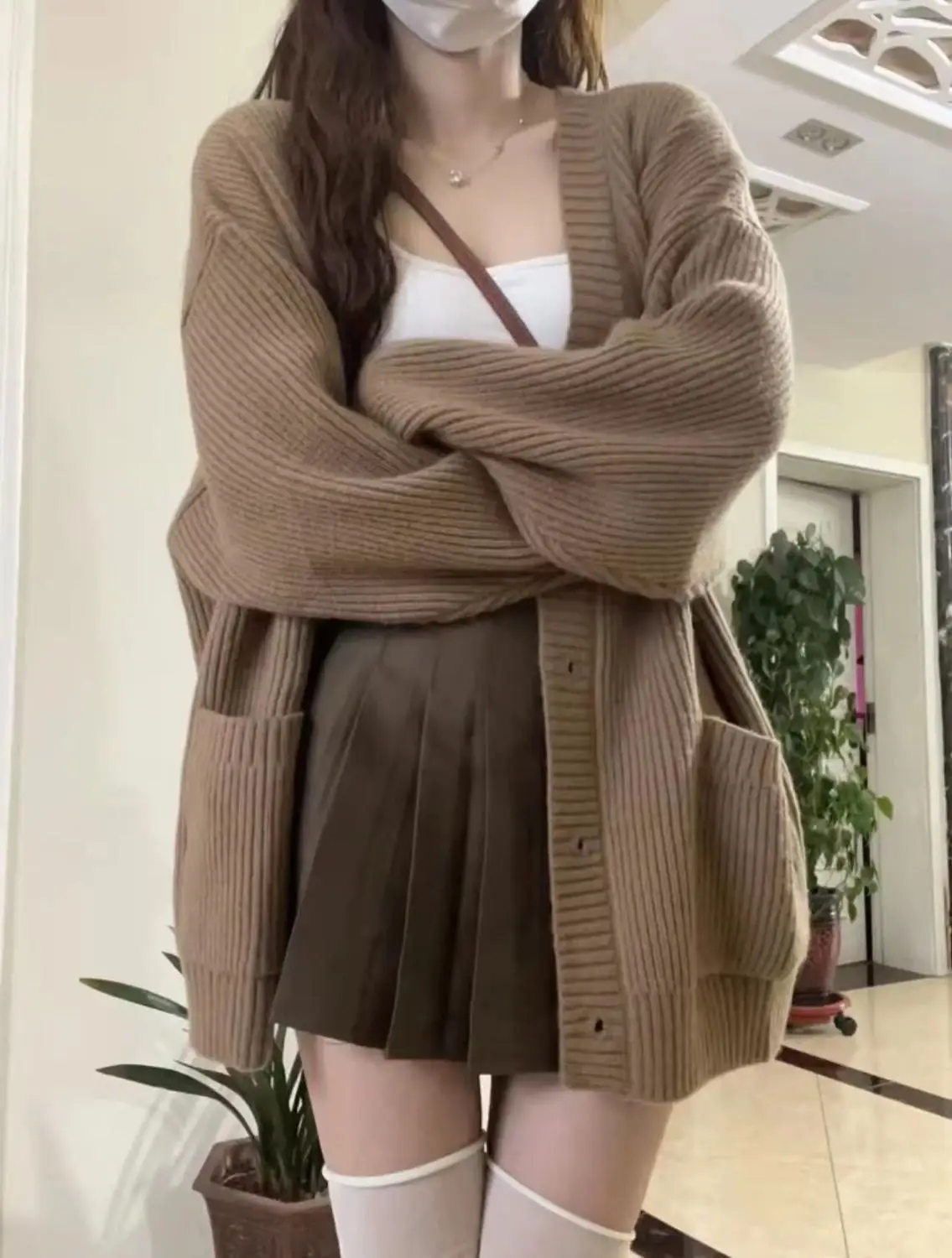 Women's Cardigan Sweater Women Grey Beige Camel Knit Korean Style Popular Autumn Fashion Women's Clothing 2024 Trend Outerwear