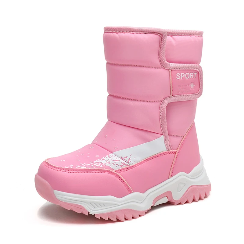 YISHEN Winter Children Shoes Warm Plush Waterproof Non-Slip Snow Boots For Kids Rubber Sole Fashion Outdoor Boys Girls Shoes
