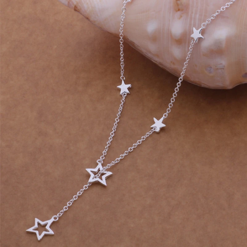 Pendant Necklace Silver Necklace Silver Pendant 925 Sterling Silver Fashion Star Pendant Necklace for Women