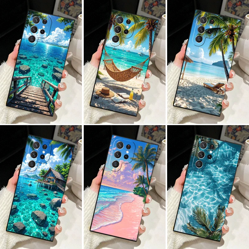 Tropical Beach Vibes Soft Silicone Phone Case