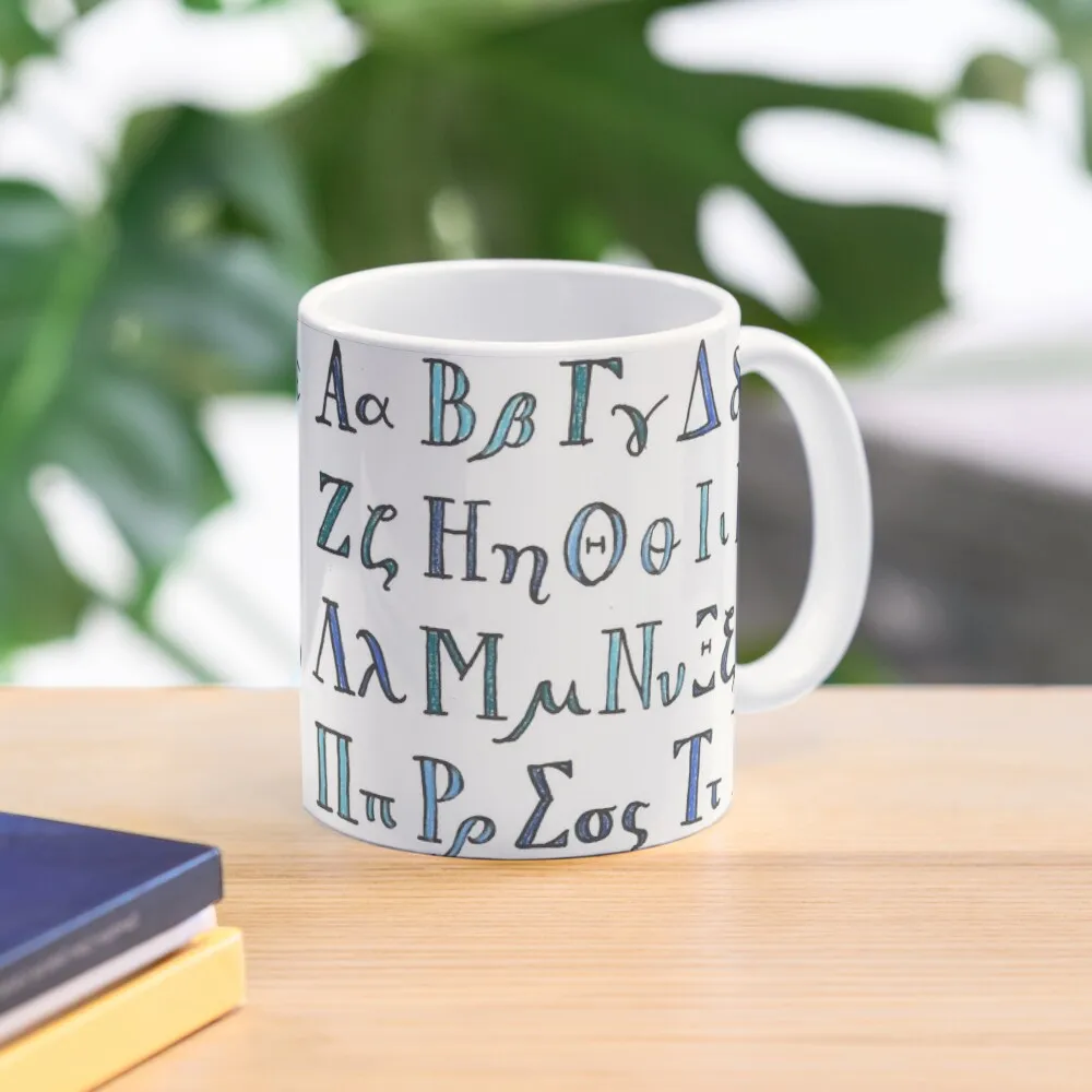 

Greek Alphabet (ink serif) Coffee Mug Funny Cups Thermal Breakfast Mug