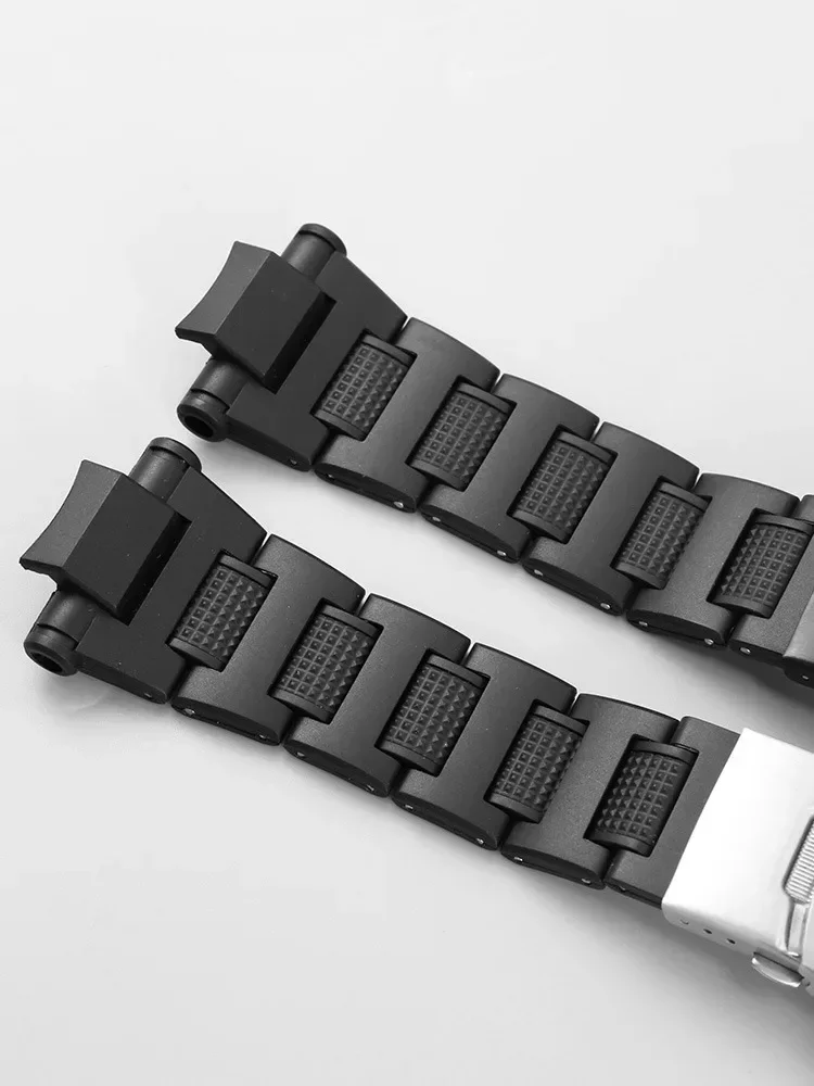 Black Quality Men's Sport Watch Bracelet - Durable Plastic Watchband Replacement