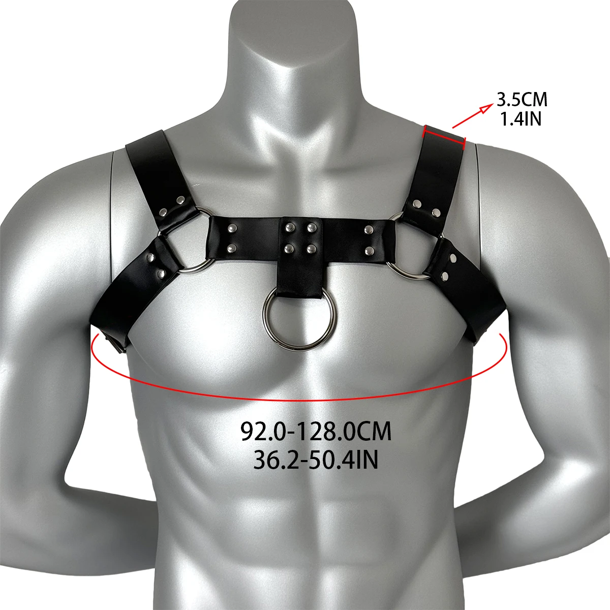 PU Leather Chest Harness for Men, Adjustable Suspenders, Bondage Body Harness, Gothic Clothing Accessories, Fashion S0814eae6a4494abab25b1c88c220c25cM