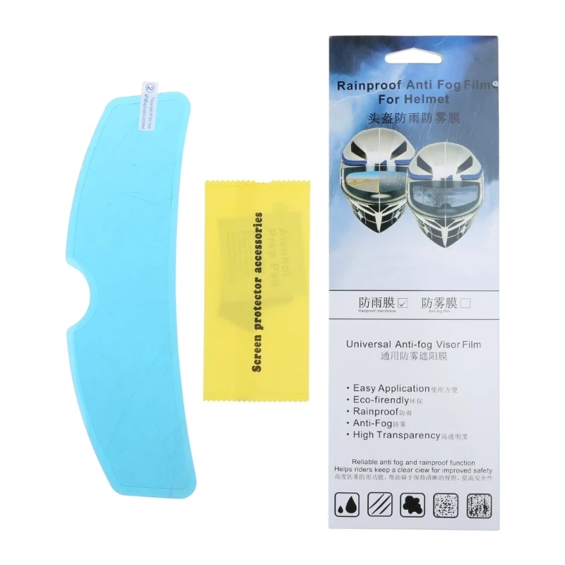 

Q9QD High Anti-Fog Rainproof Film Clear Lens Sticker for Motorcycle Safety Driving for Nano Coating Helmet Accesso