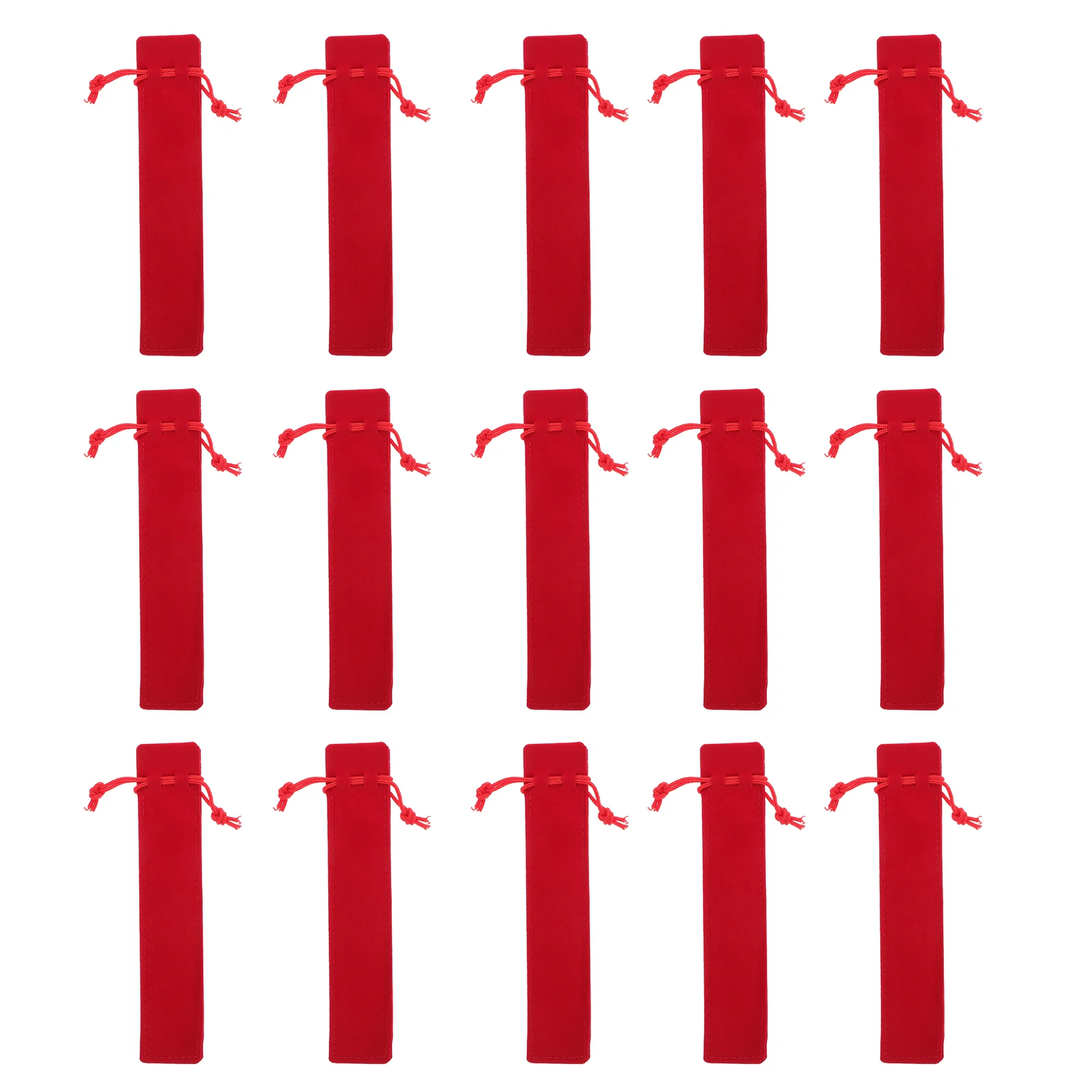 

20pcs Drawstring Pen Bags Single Pen Bag Case Double Sided Pen Sleeve Holder Multifunctional Stationery Jewelry Necklace Gift