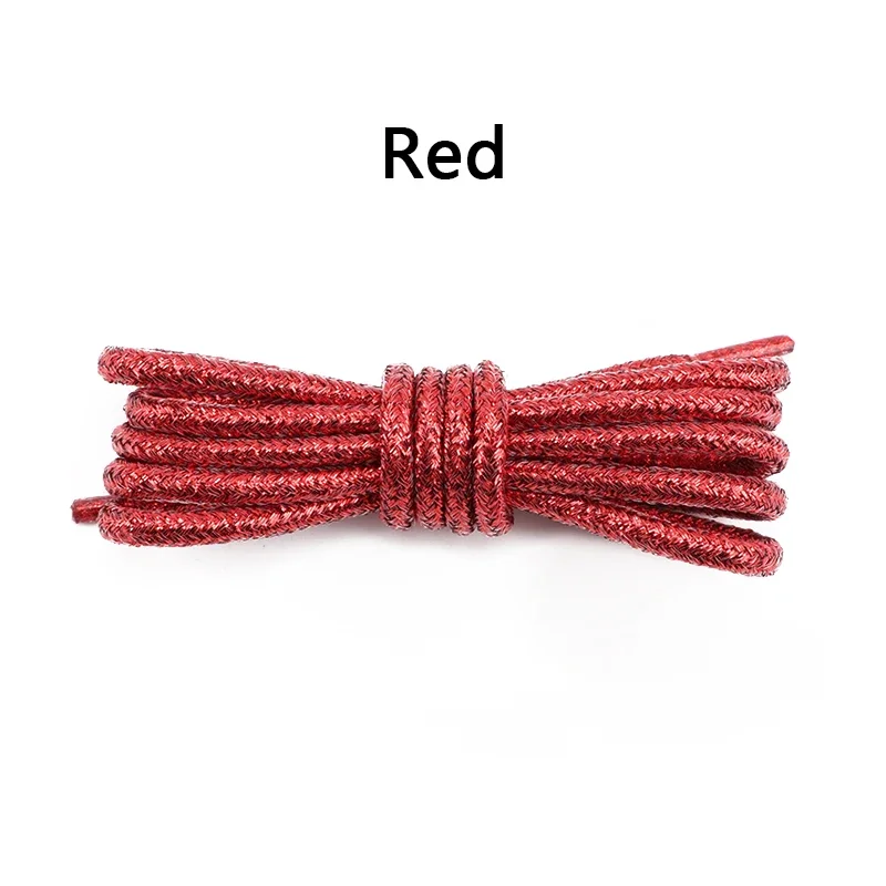 Vibrant Glitter Round Shoelaces for Trendy Sneakers and Leather Shoes