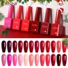 CANNI Gel Nail Polish VIP Gorgeous Christmas Red Color Winter Nails Full Coverage HEMA FREE Soak Off UV LED Semi Permanent Gel 1