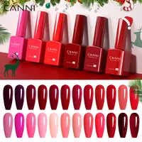 CANNI Gel Nail Polish VIP Gorgeous Christmas Red Color Winter Nails Full Coverage HEMA FREE Soak Off UV LED Semi Permanent Gel 1