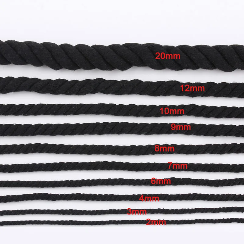 Twisted Cord Cotton Rope 5mm/6mm/7mm/8mm/9mm/10mm/12mm/15mm/18mm/20mm DIY Craft Home Textile Accessories 1KG cotton rope