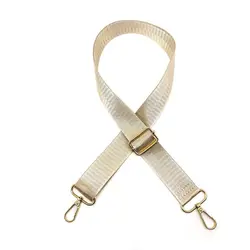 Women's Nylon Crossbody Bag Strap - Adjustable Solid Color Accessory (Khaki)