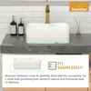 16" Rectangular Ceramic Vessel Bathroom Sink White Countertop Basin Above Counter Easy-to-Clean Durable Modern Style Ideal Small 6