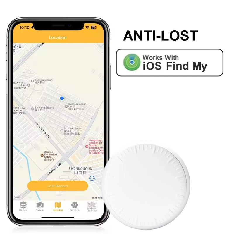 Mini GPS Tracker For iOS System Find My APP air tag Item Locator for Key Luggage Backpack ​Tracker Smart BT airtag